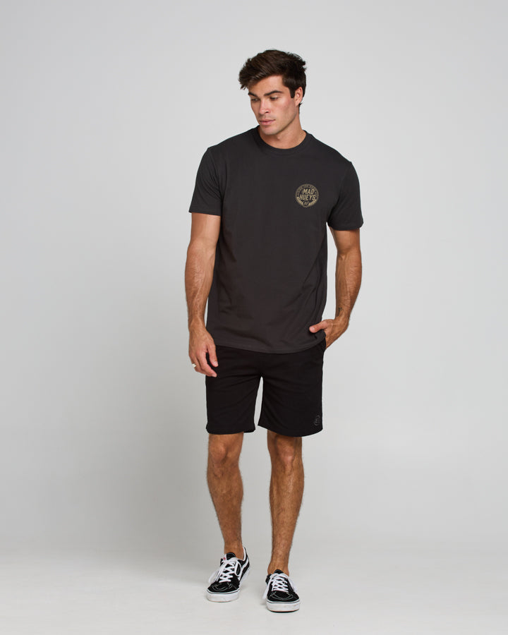 The Mad Hueys CHECKERED HUEYS | SS TEE - VINTAGE BLACK