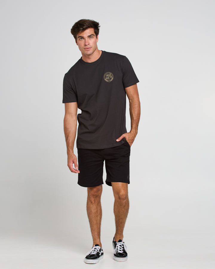 The Mad Hueys CHECKERED HUEYS | SS TEE - VINTAGE BLACK