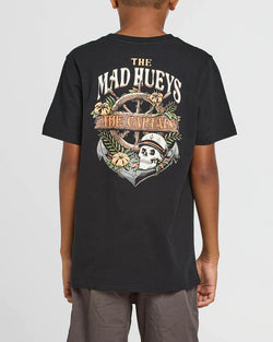 The Mad Hueys SHIPWRECKED CAPTAIN | YOUTH SS TEE - BLACK