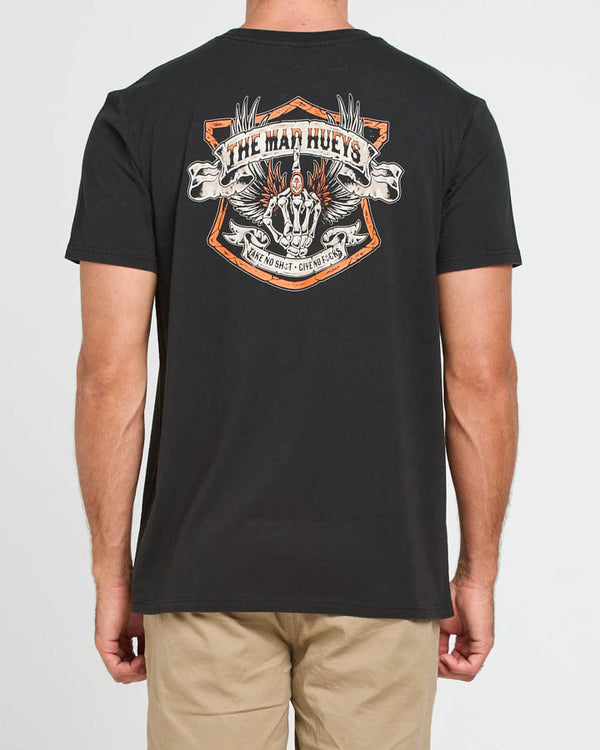 The Mad Hueys FULL THROTTLE | SS TEE - VINTAGE BLACK