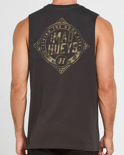 The Mad Hueys CHECKERED HUEYS | MUSCLE - VINTAGE BLACK