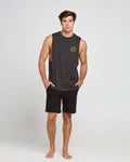The Mad Hueys CHECKERED HUEYS | MUSCLE - VINTAGE BLACK