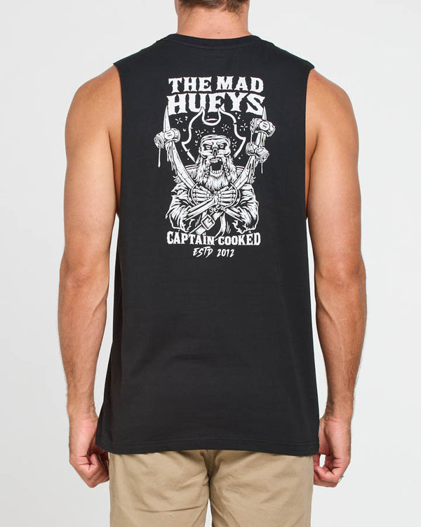 The Mad Hueys CAPTAIN COOKED | MUSCLE - BLACK