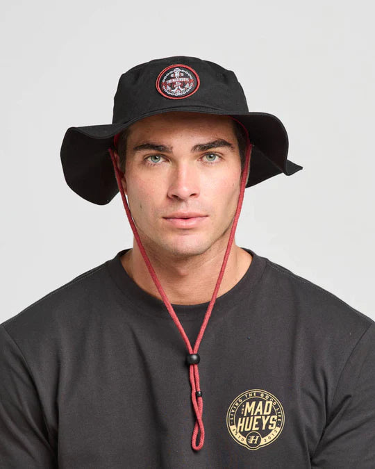 The Mad Hueys CHAINED ANCHOR | WIDE BRIM HAT - BLACK-S/M