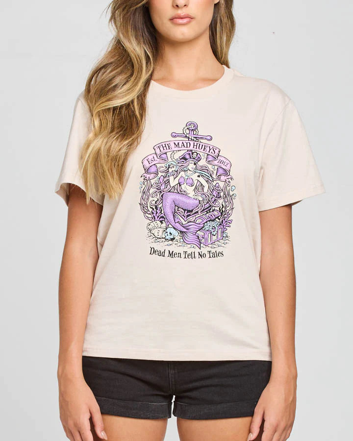 The Mad Hueys DEAD MEN TELL NO TALES | WOMENS SS TEE - STONE