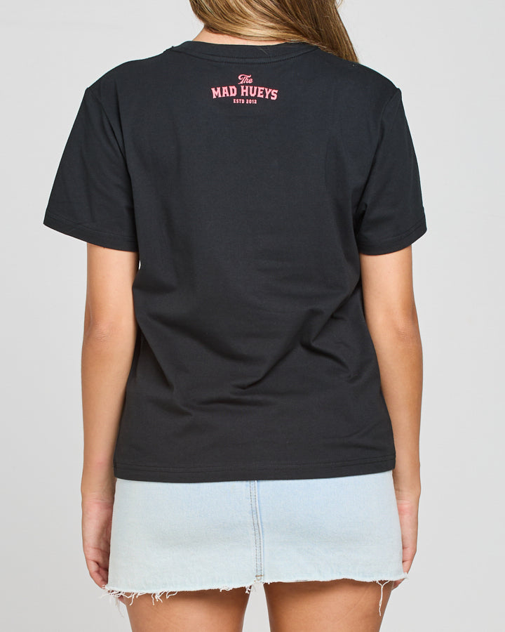 The Mad Hueys SKULLS AND ROSES | WOMENS SS TEE - BLACK