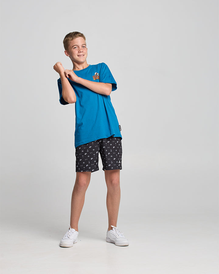 The Mad Hueys THE ISLAND CAPTAIN | YOUTH SS TEE - DARK COBALT