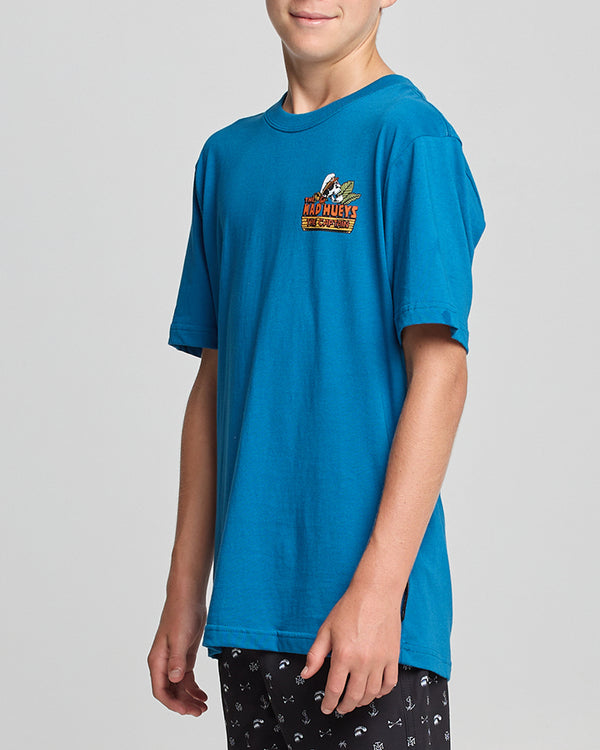 The Mad Hueys THE ISLAND CAPTAIN | YOUTH SS TEE - DARK COBALT