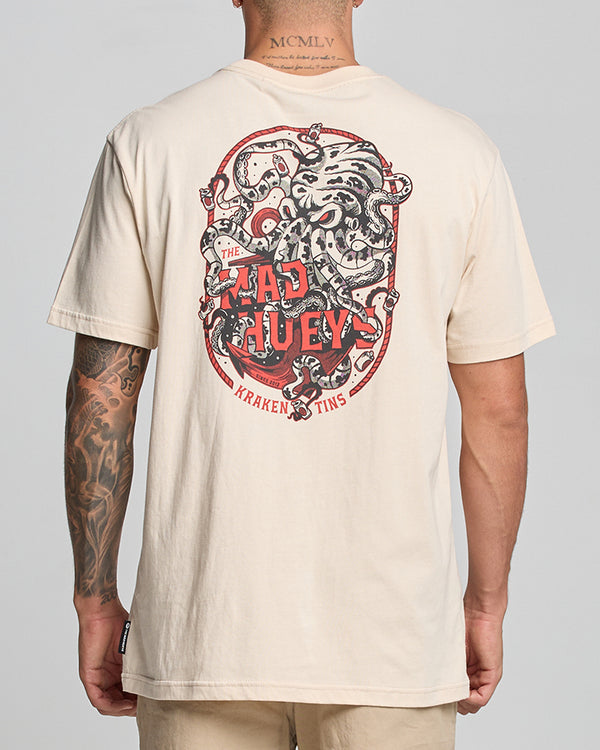 The Mad Hueys KRAKEN TINS | SS TEE - CEMENT