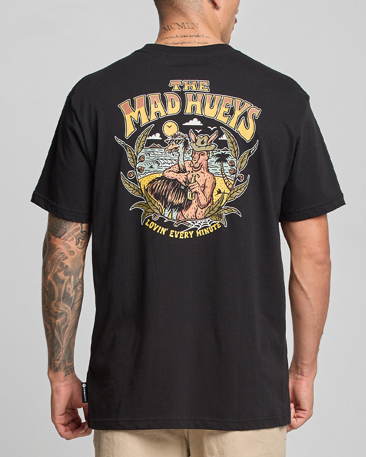 The Mad Hueys LOVIN EVERY MINUTE | SS TEE - BLACK