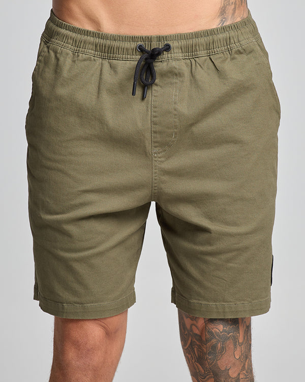 The Mad Hueys ANCHOR BONES | 18" CHINO SHORT - OLIVE