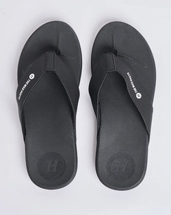 The Mad Hueys HUEYS WIDE STRAP | THONGS - BLACK