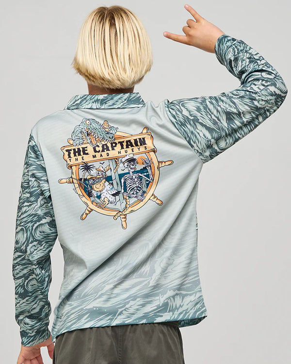 The Mad Hueys Croc Captain Youth UPF 50+ Fishing Jersey