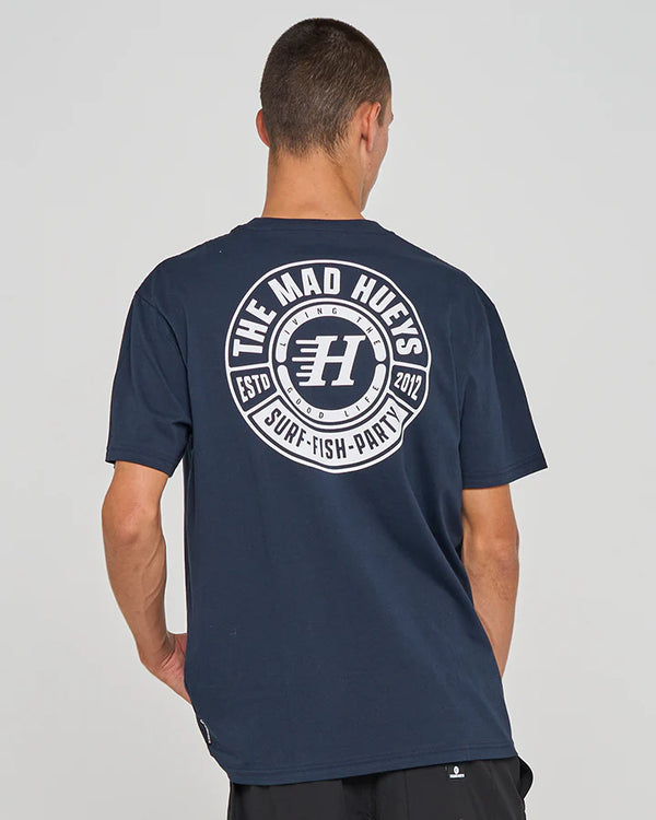 The Mad Hueys Living Hueys - SS Tee Navy