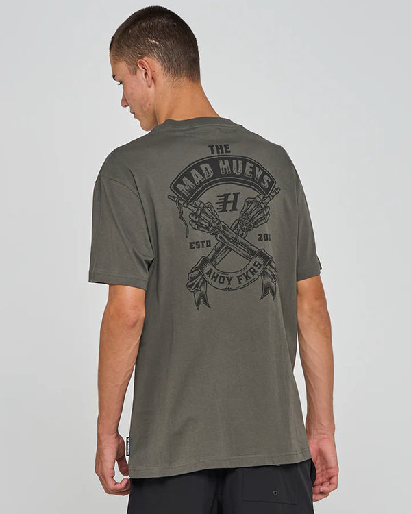 The Mad Hueys FKRS Ahoy - SS Tee Charcoal