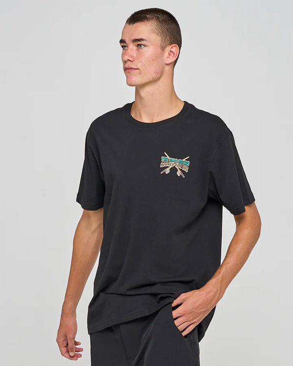 The Mad Hueys Frothin Hooked For Life - SS Tee Black