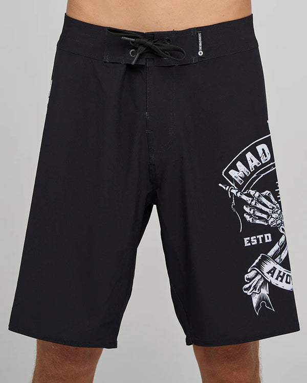 The Mad Hueys Ahoy Fkrs Storm / 20" Boardshort - Black