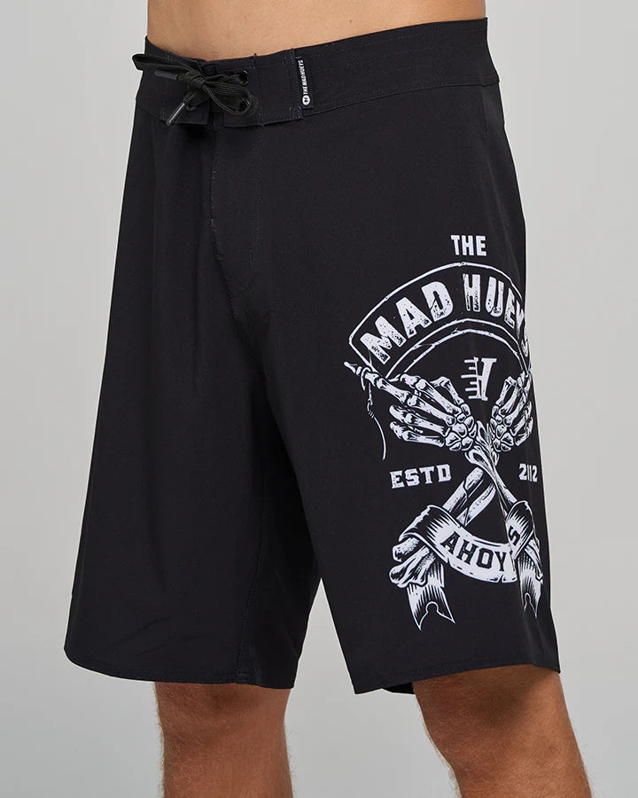 The Mad Hueys Ahoy Fkrs Storm / 20" Boardshort - Black