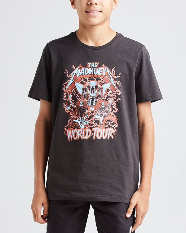 The Mad Hueys WORLD TOUR | YOUTH SS TEE - VINTAGE BLACK