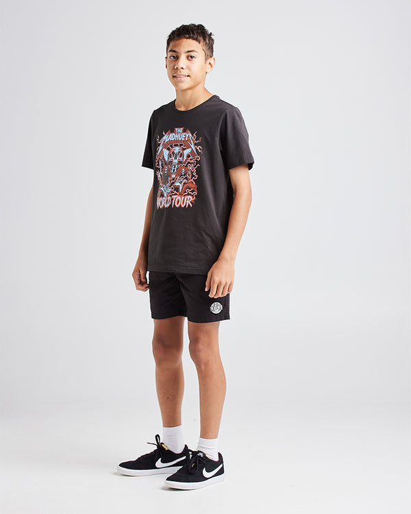 The Mad Hueys WORLD TOUR | YOUTH SS TEE - VINTAGE BLACK