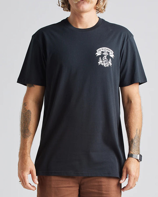The Mad Hueys HUEYS ANCHOR | SS TEE - BLACK