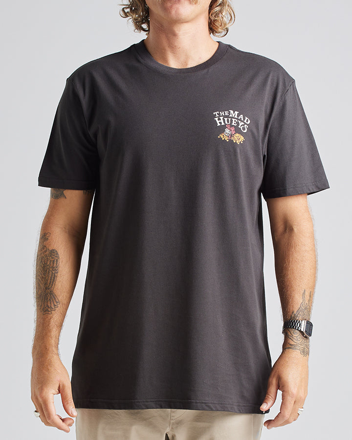 The Mad Hueys PIECES OF EIGHT | SS TEE - VINTAGE BLACK