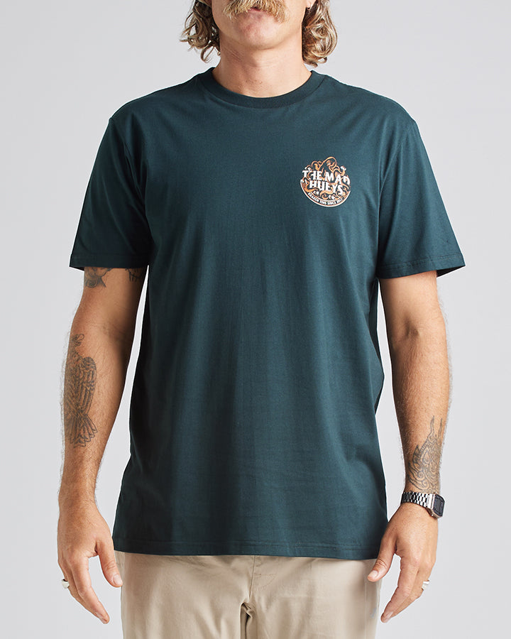 The Mad Hueys KRAKEN SOME TINS | SS TEE - PINE GREEN