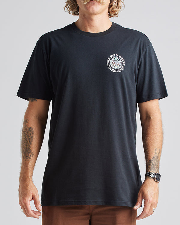 The Mad Hueys FOAMING SHARK | SS TEE - BLACK