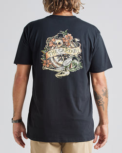 The Mad Hueys COMPASS CAPTAIN | SS TEE - BLACK