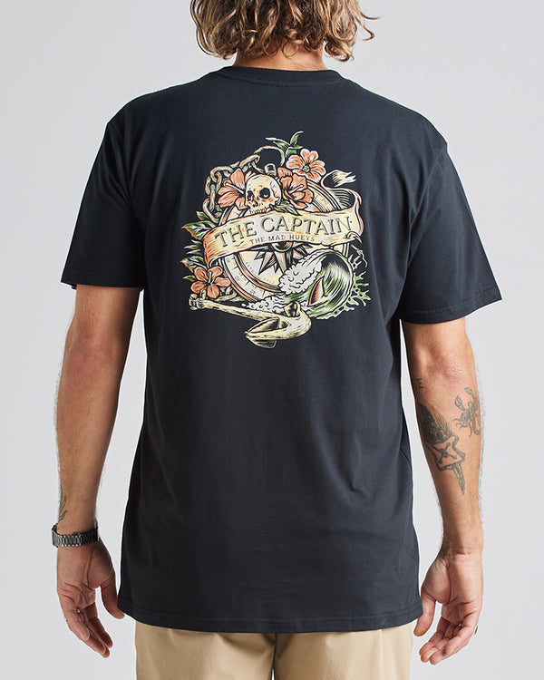 The Mad Hueys COMPASS CAPTAIN | SS TEE - BLACK