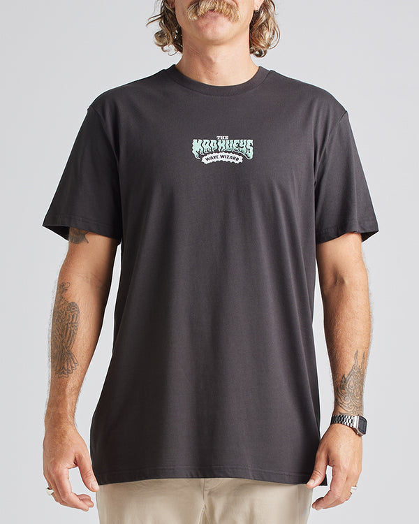 The Mad Hueys WAVE WIZARD | SS TEE - VINTAGE BLACK