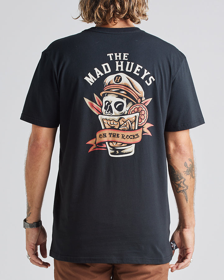 The Mad Hueys ON THE ROCKS | SS TEE - BLACK