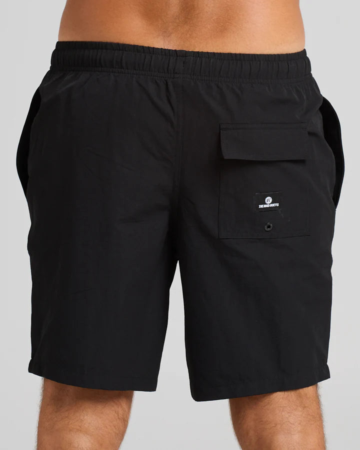 The Mad Hueys Freestyle 18" Swim Volley Short - Black