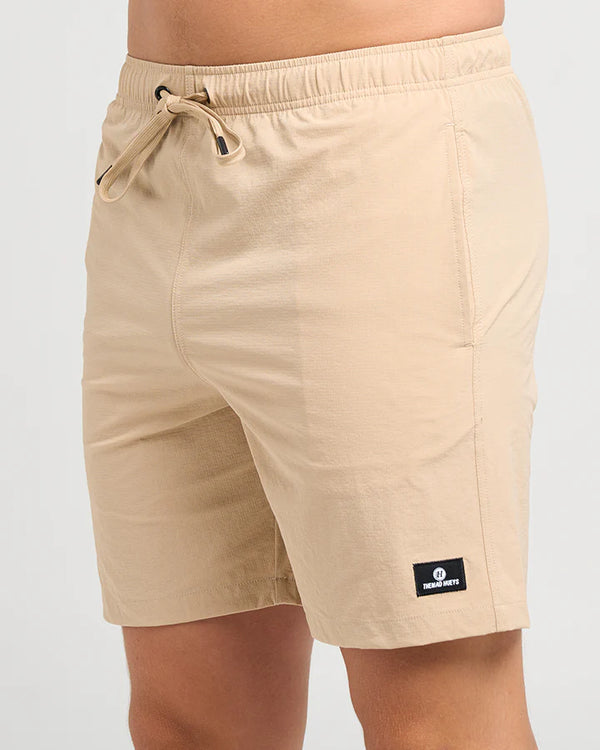 The Mad Hueys Freestyle / 18" Swim Volley Short - Tan