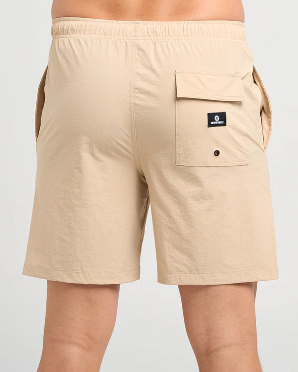 The Mad Hueys Freestyle / 18" Swim Volley Short - Tan