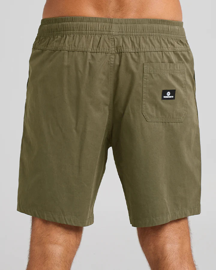 The Mad Hueys - SKULL ANCHOR | 18" VOLLEY SHORT - OLIVE