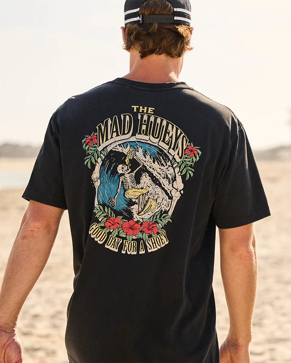 The Mad Hueys Frothin Shoey / SS Tee - Washed Black