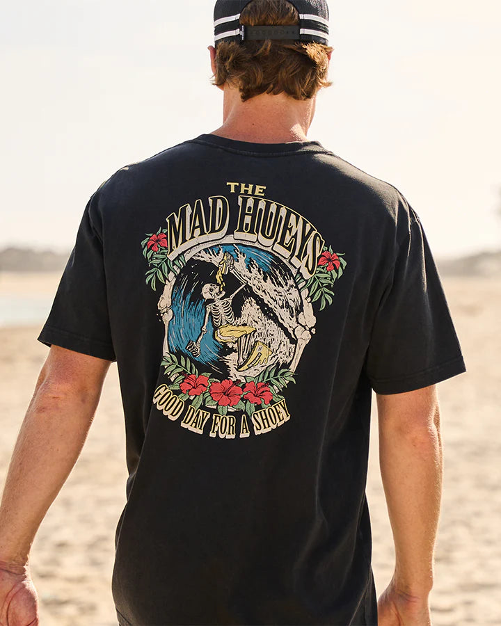 The Mad Hueys Frothin Shoey / SS Tee - Washed Black