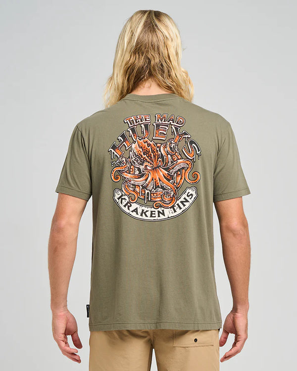 The Mad Hueys Kraken Port Hole / SS Tee - Olive