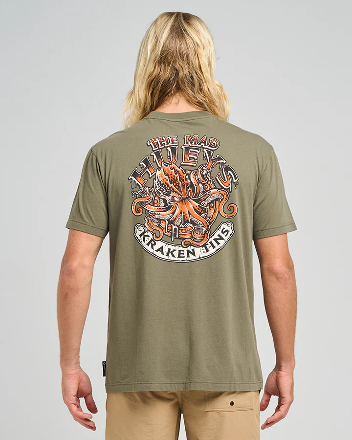 The Mad Hueys Kraken Port Hole / SS Tee - Olive