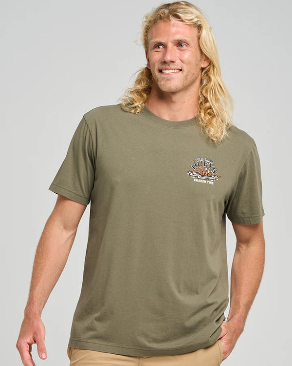 The Mad Hueys Kraken Port Hole / SS Tee - Olive