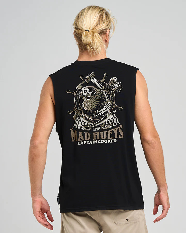 The Mad Hueys- Captain Ship Faced / Muscle - Black
