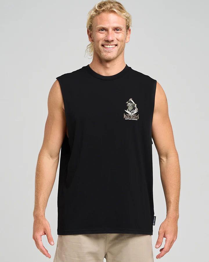 The Mad Hueys- Captain Ship Faced / Muscle - Black