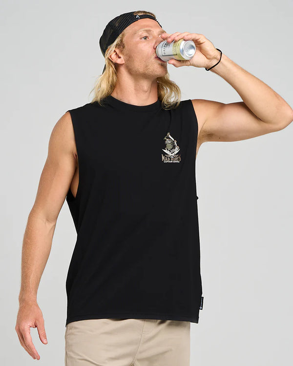 The Mad Hueys- Captain Ship Faced / Muscle - Black