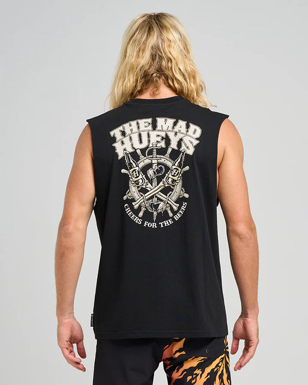 The Mad Hueys- SHIP WHEEL BEERS | MUSCLE - Black
