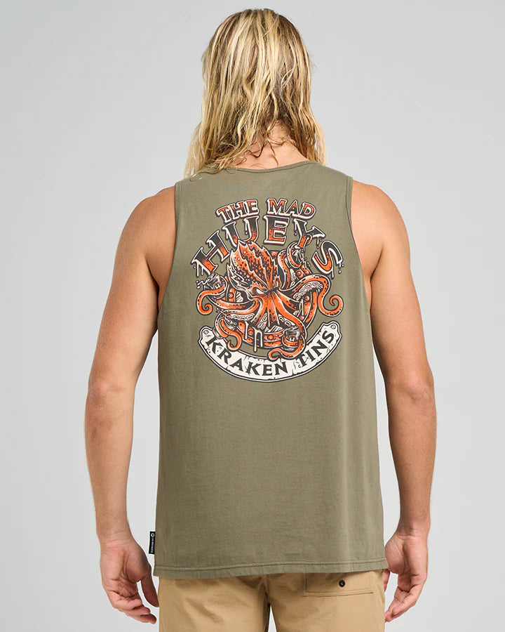 The Mad Hueys- Kraken Port Hole / Tank - Olive