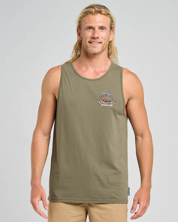 The Mad Hueys- Kraken Port Hole / Tank - Olive