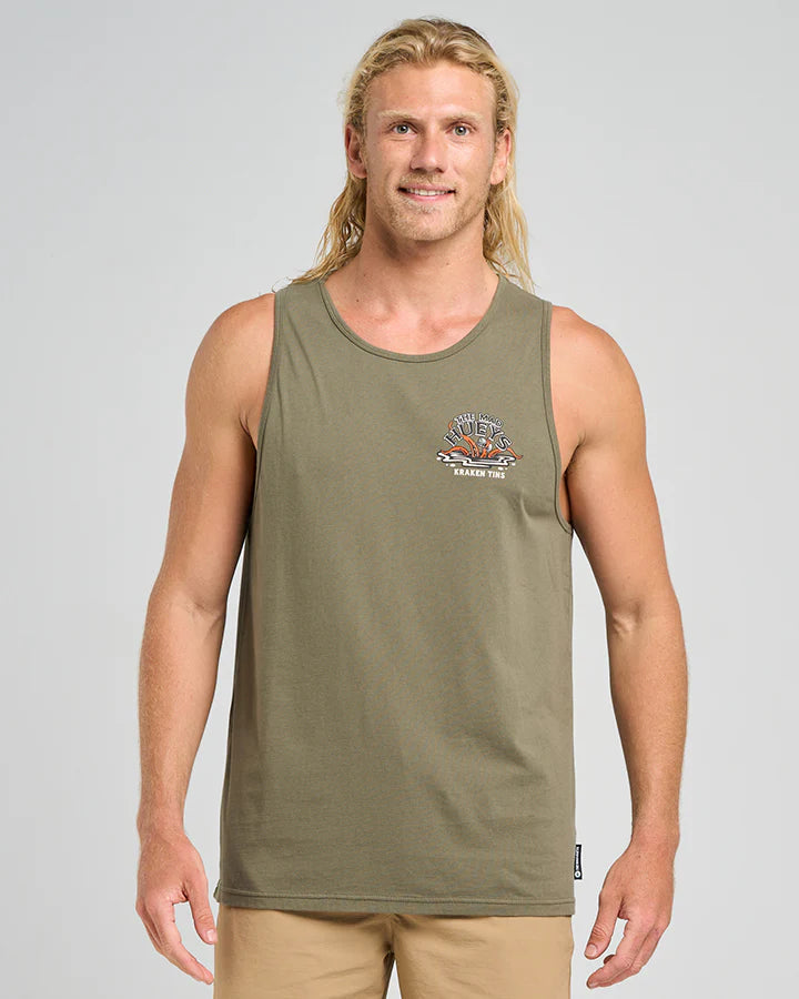 The Mad Hueys- Kraken Port Hole / Tank - Olive