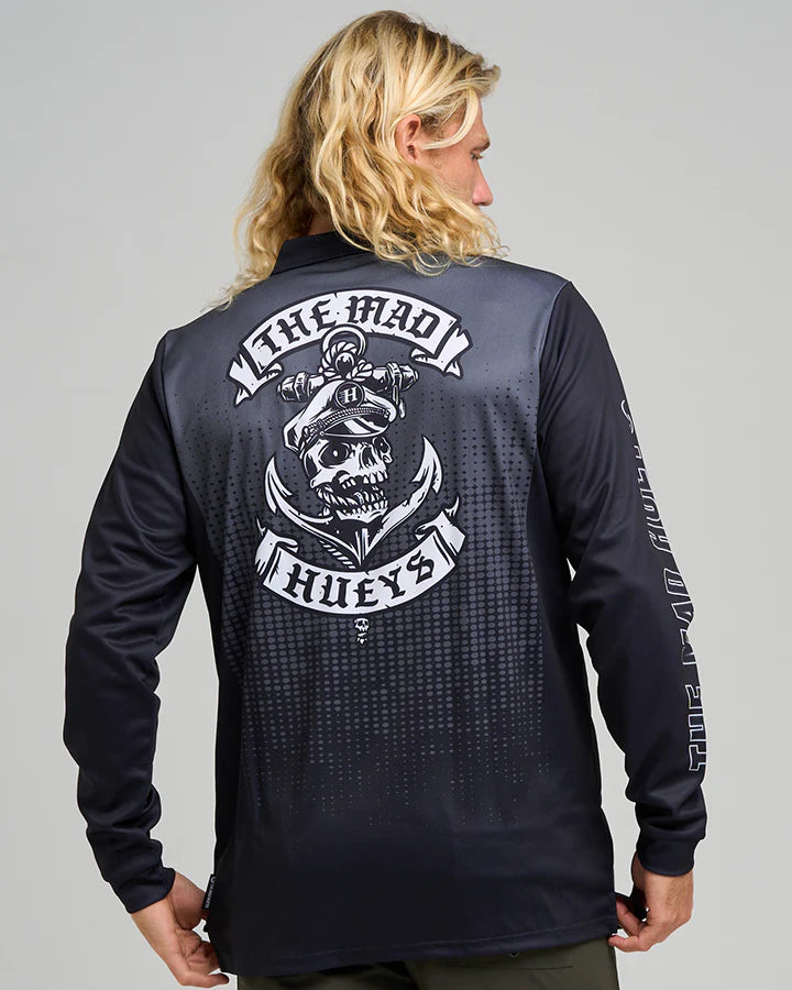 The Mad Hueys Sailor Anchor / UPF 50+ Fishing Jersey - Charcoal
