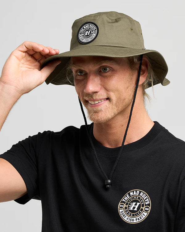 The Mad Hueys GOOD LIFE | WIDE BRIM HAT - BLACK- L/XL